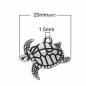 Preview: Anhänger Schildkröte Ozean Silberfarben 20x17mm