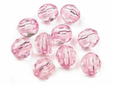 Kunststoff-Perlen Rosa 11x12mm