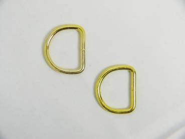 D-Ring 30x25x3,5mm Goldfarben