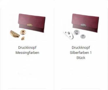 Druckknopf Silber/Messing 40er Pack