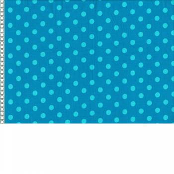 Fein-Cord Blau mit hellblauen Punkten