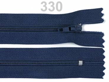Reißverschluss 3mm Spirale für Innen-Taschen Dunkel-Blau 330 20cm