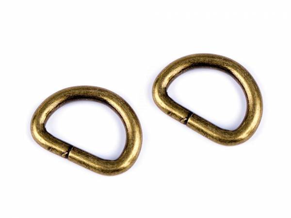 10 Stk D Ring Schnalle halbkreisförmig D-Ringe für Tasche Kunst DIY schwarz 1" 