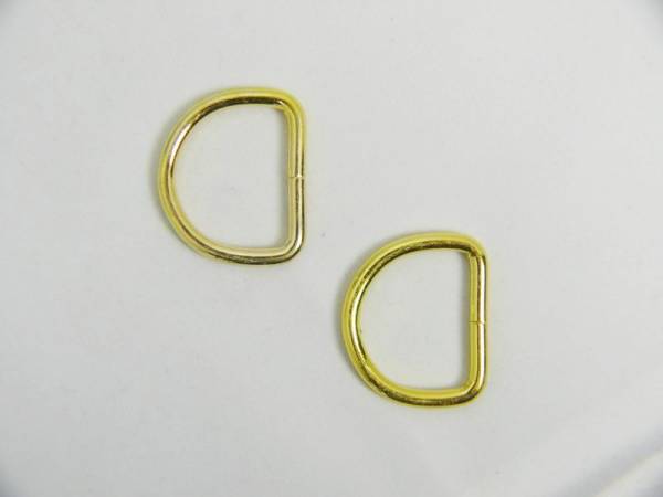 D-Ring 30x25x3,5mm Goldfarben