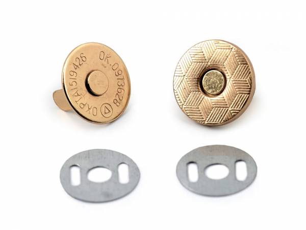 Magnet-Verschluss Rund Gold 18mm