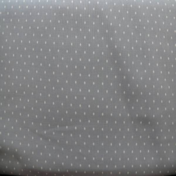 Baumwoll-Druck  Grau weiße Punkte