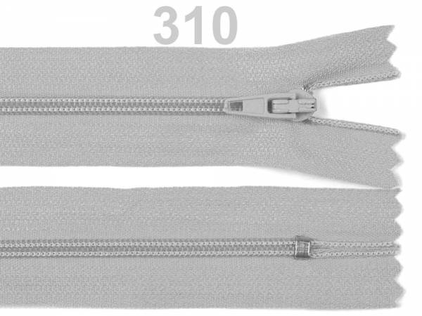 Reißverschluss  3mm Spirale für Innen-Taschen     Steingrau 320          20 cm
