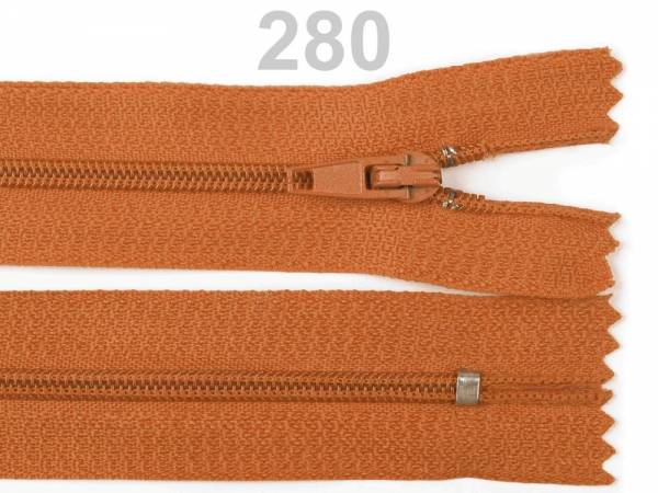 Reißverschluss  3mm Spirale für Innen-Taschen     Rost 287          20 cm