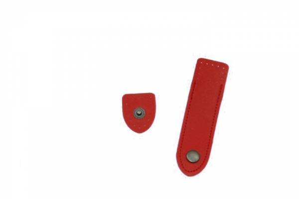 Taschenverschluss Kunstleder Rot